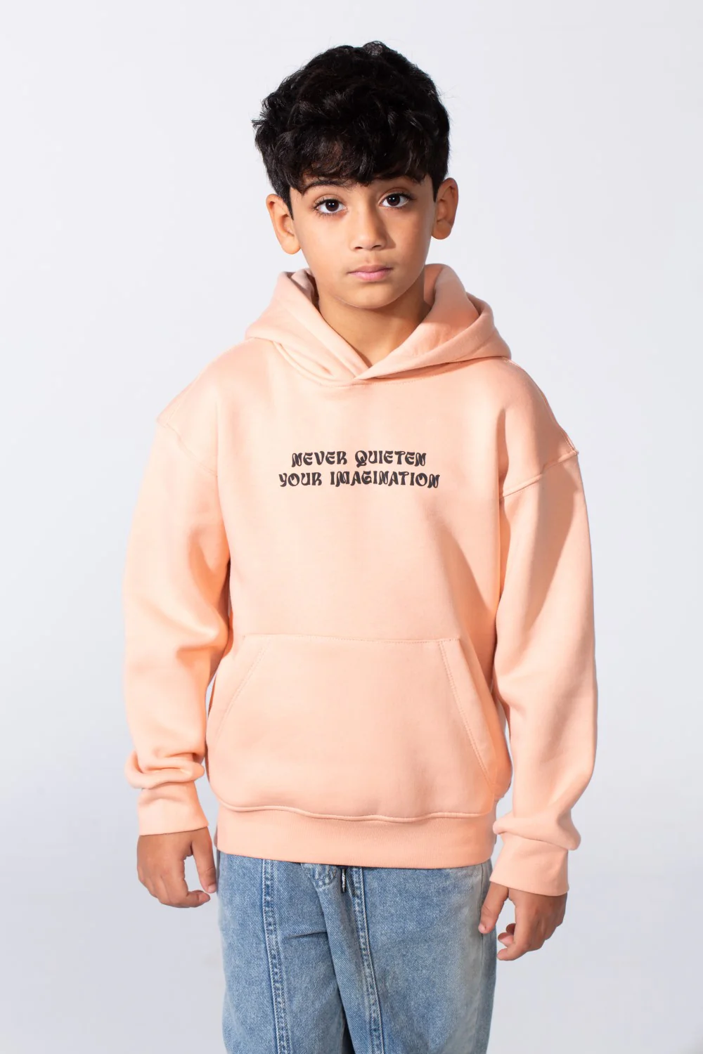 Boy's Long Sleeve With Printed Back Kangaroo Front Pockets Slim Fit Relaxed Artistic Hooded Sweatshirt - Image 9