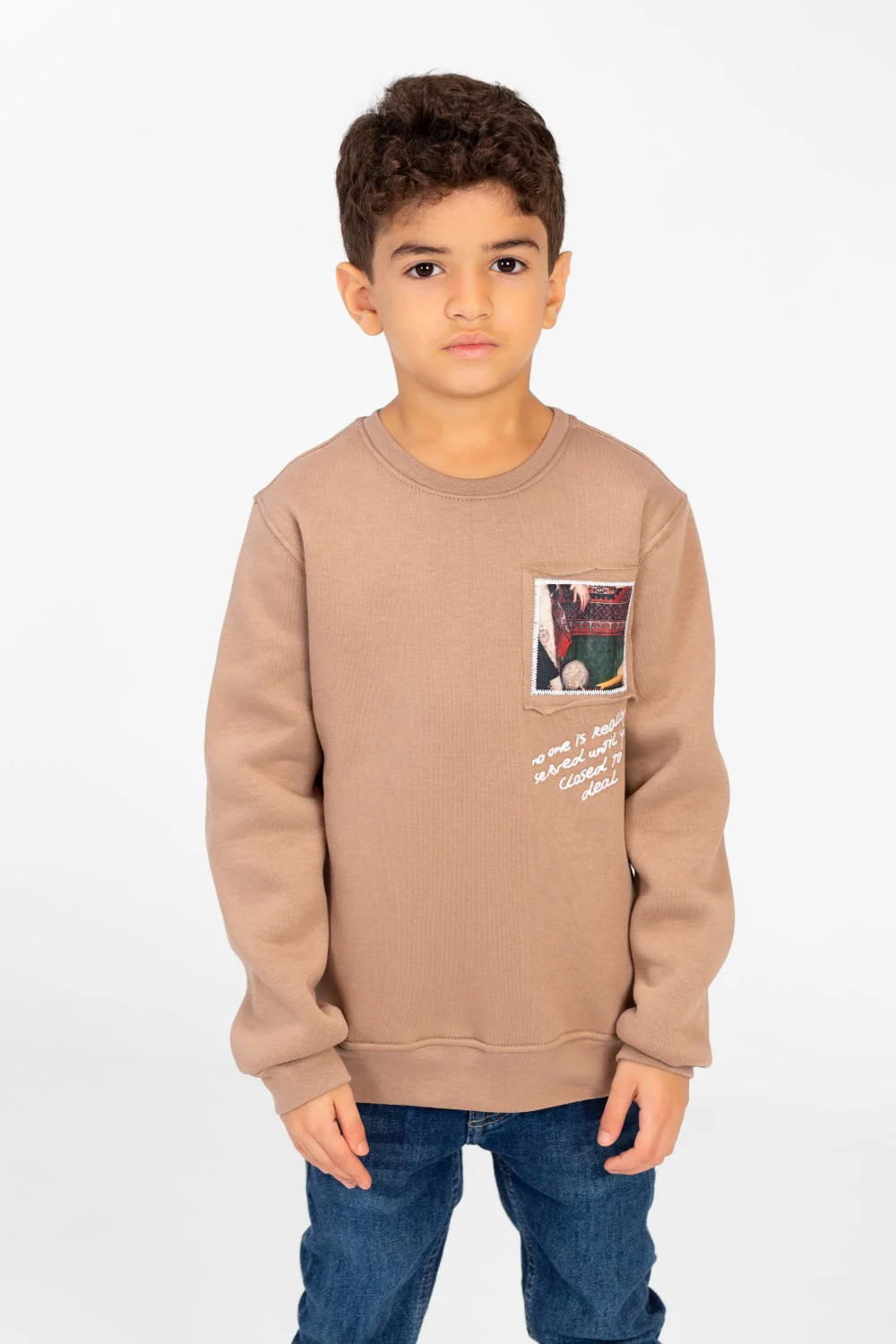 Boy's Long Sleeves Printed Round Neck Sweatshirt - Image 5