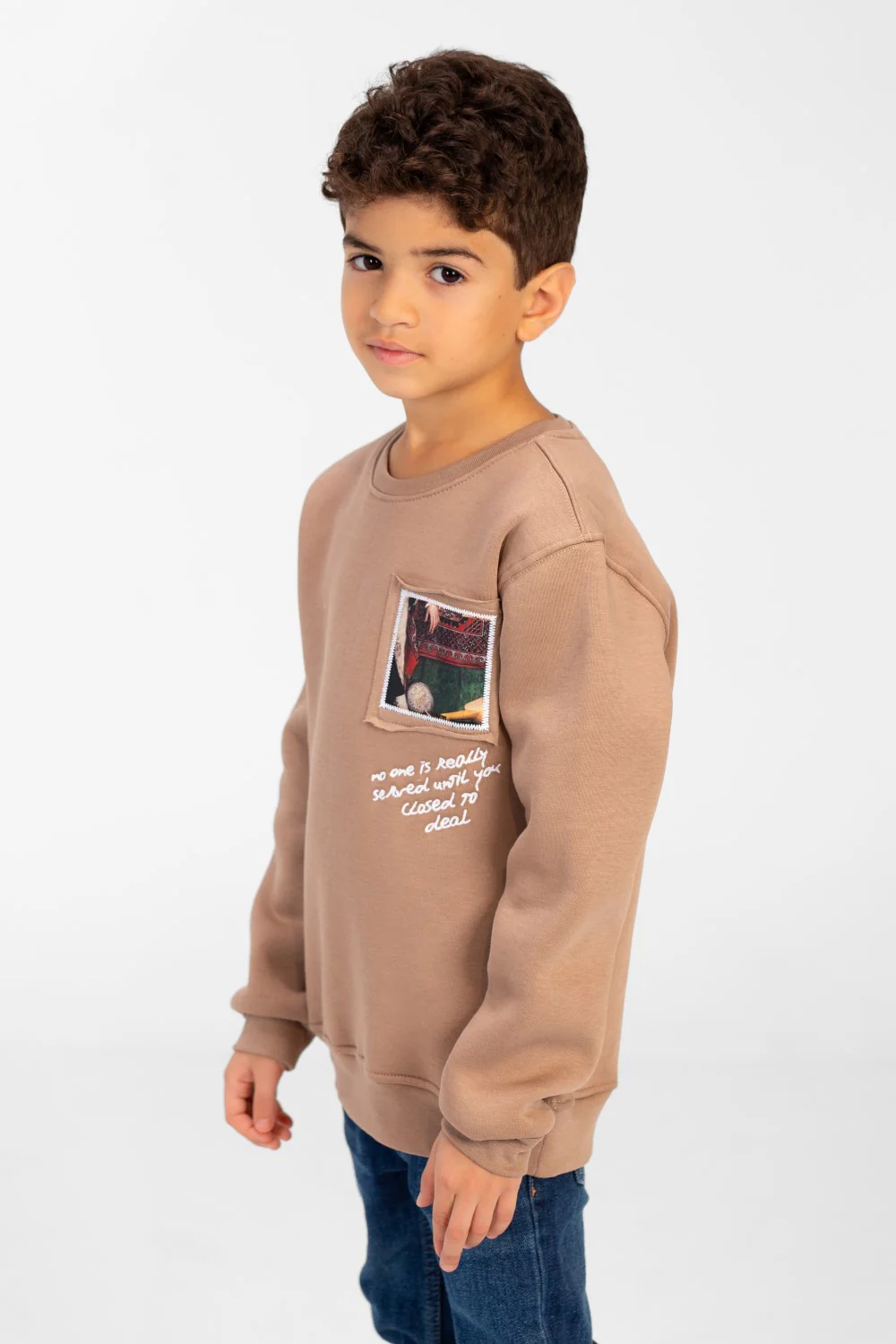 Boy's Long Sleeves Printed Round Neck Sweatshirt - Image 7