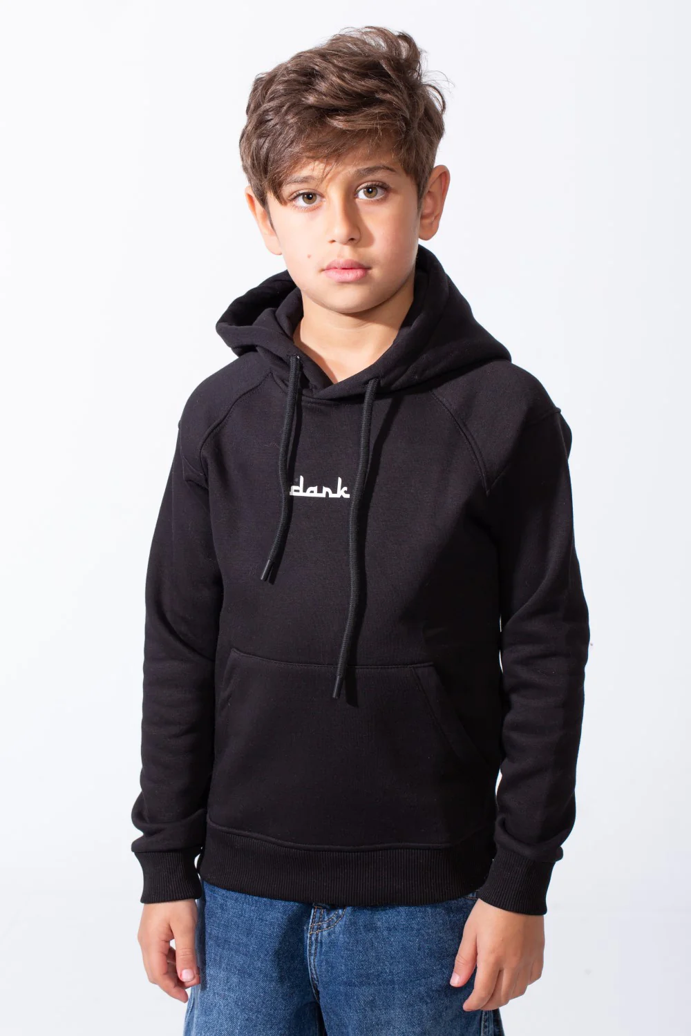 Boy's Melton Oversize Back Graphic Print Hooded Sweatshirt