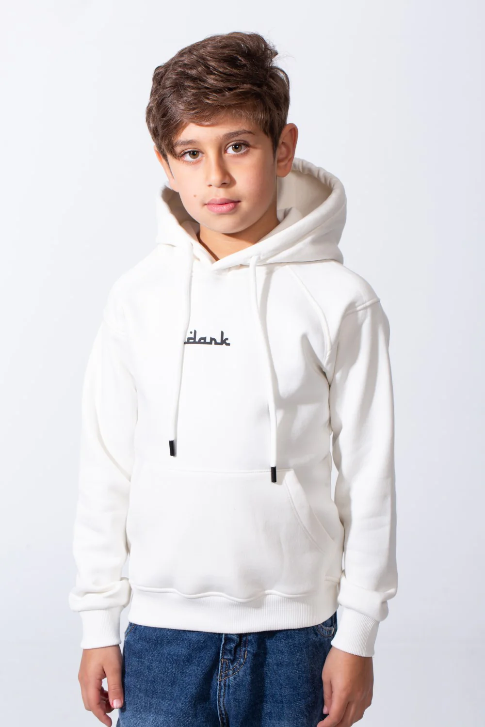 Boy's Melton Oversize Back Graphic Print Hooded Sweatshirt - Image 5