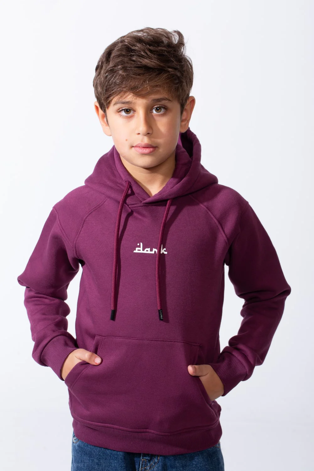Boy's Melton Oversize Back Graphic Print Hooded Sweatshirt - Image 9