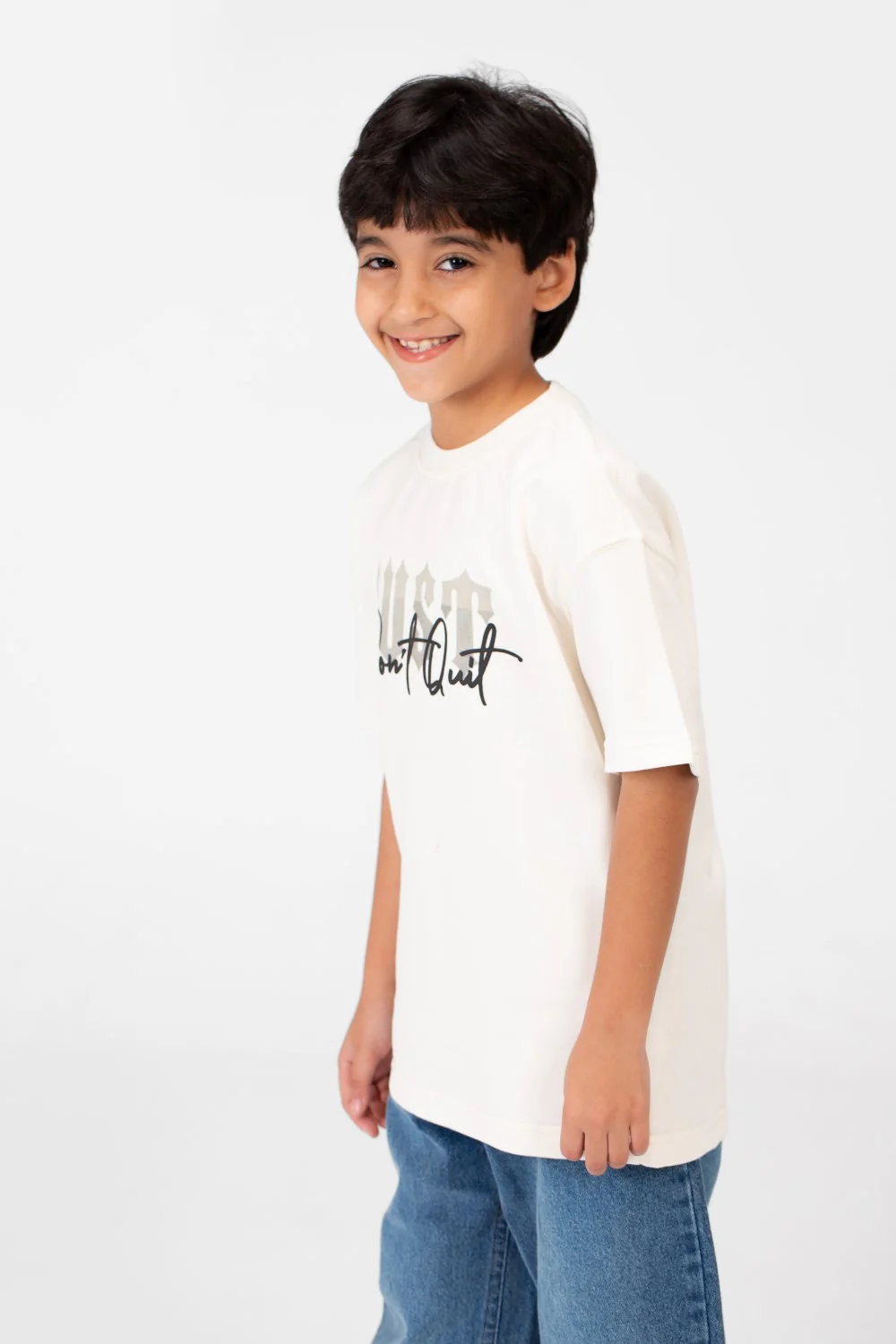Boy's Milton Oversized T-Shirt With Front Print - Image 11