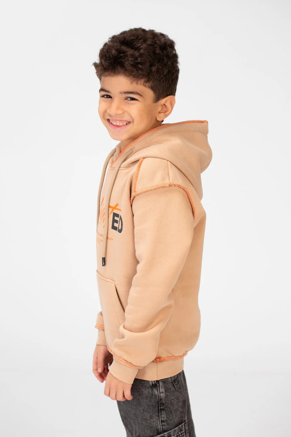 Boy's Milton Printed Hoodie Sweatshirt With A Modern Fit - Image 3