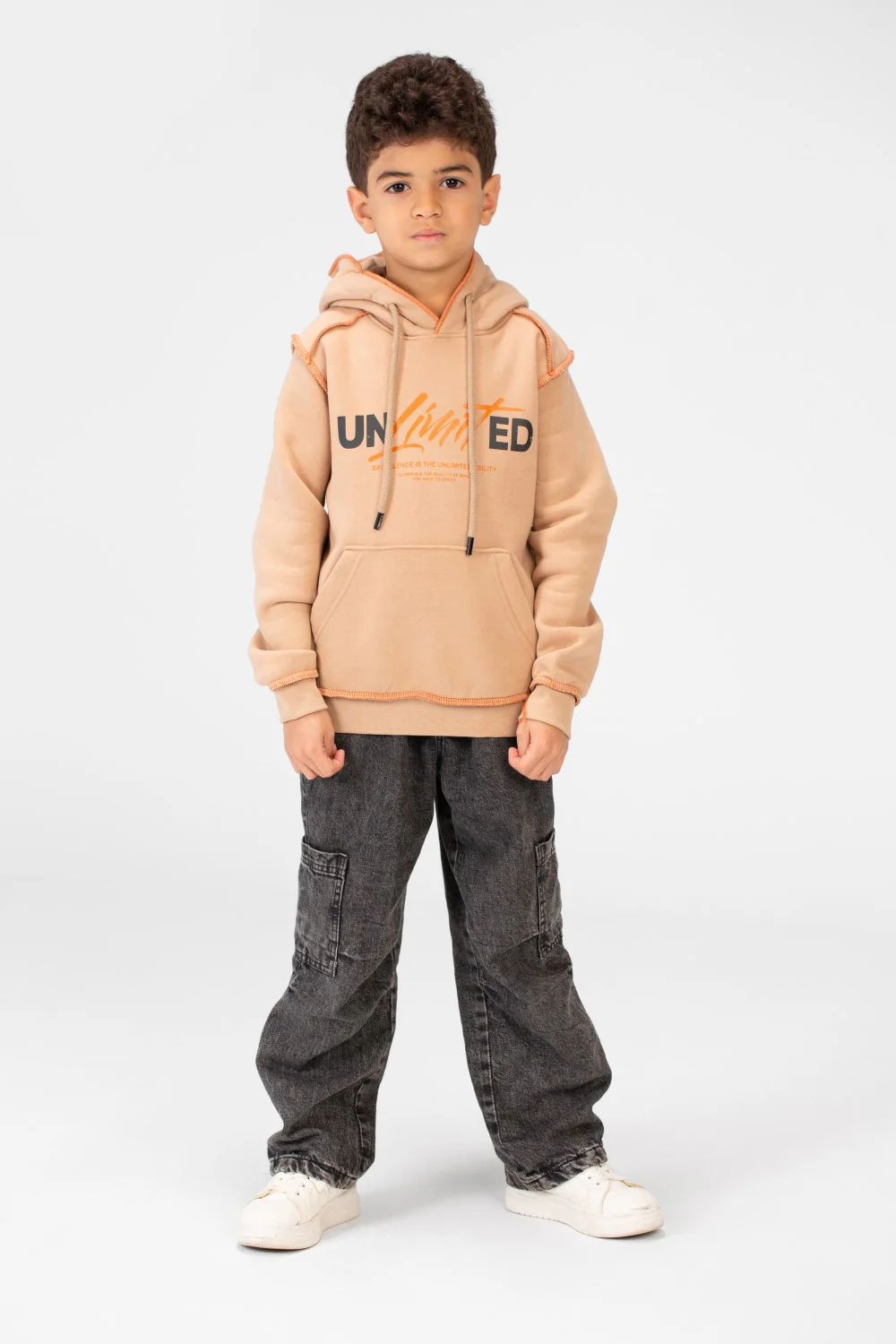 Boy's Milton Printed Hoodie Sweatshirt With A Modern Fit - Image 4