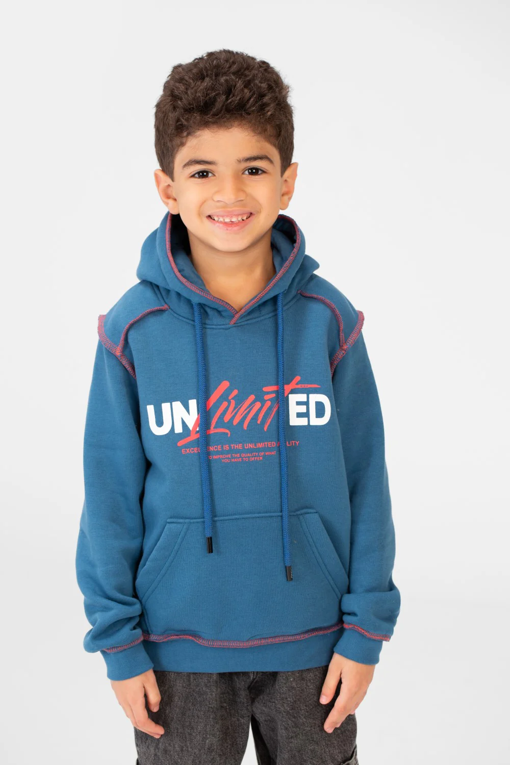 Boy's Milton Printed Hoodie Sweatshirt With A Modern Fit - Image 5
