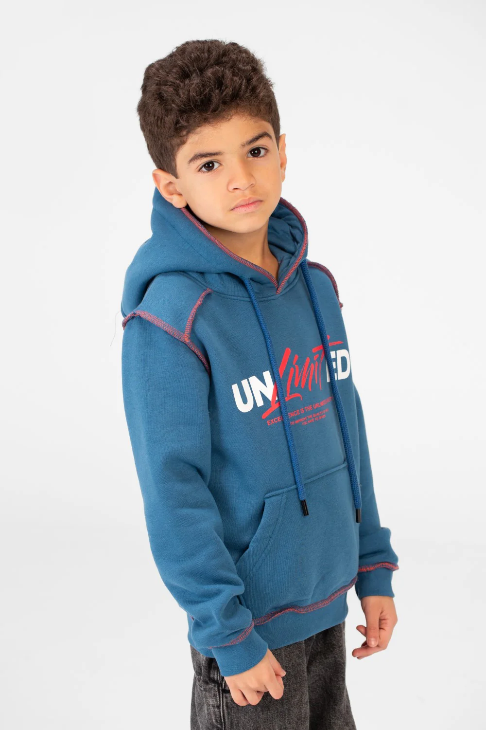 Boy's Milton Printed Hoodie Sweatshirt With A Modern Fit - Image 7