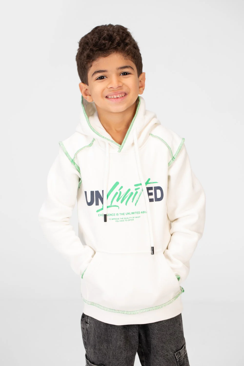 Boy's Milton Printed Hoodie Sweatshirt With A Modern Fit - Image 9