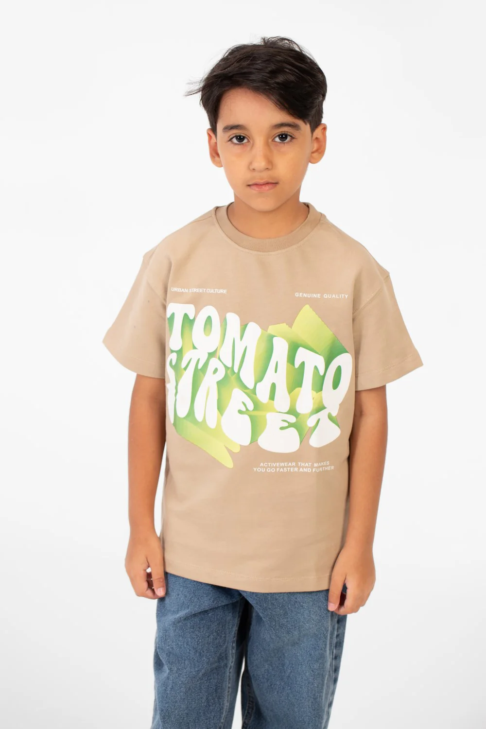 Boy's Milton Summer Oversized T-Shirt With Front Print And Short Sleeves - Image 5