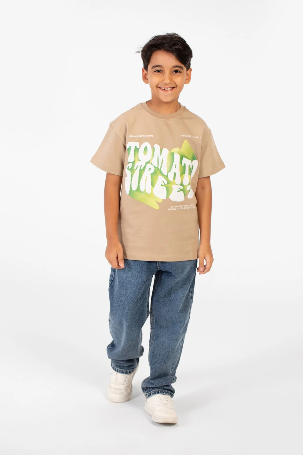 Boy's Milton Summer Oversized T-Shirt With Front Print And Short Sleeves - Image 8