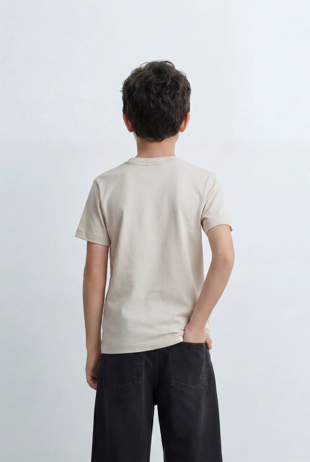 Boy's Tomato Store Minimal Graphic T-Shirt Featuring Tonal 50 Chest Detail - Image 2