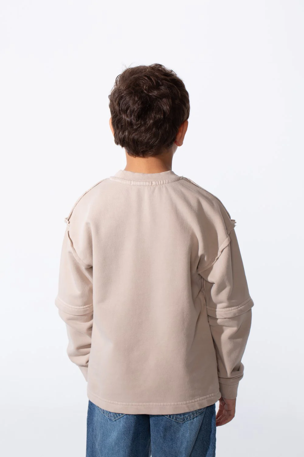 Boy's Modern Design Slim Fit Round Neck Long Sleeve Sweatshirt - Image 2