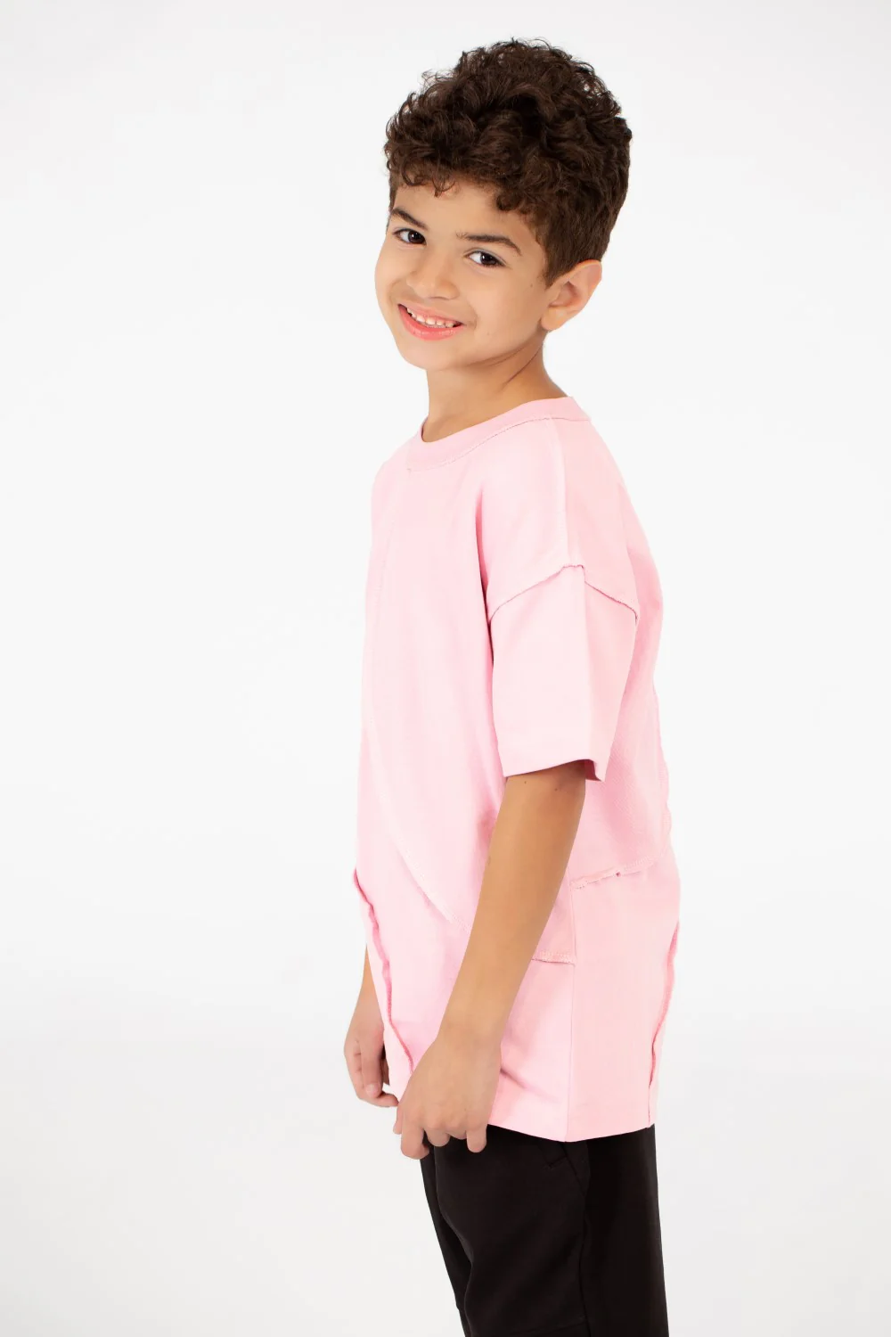 Boy's Modern Oversized Crew Neck T-shirt - Image 11