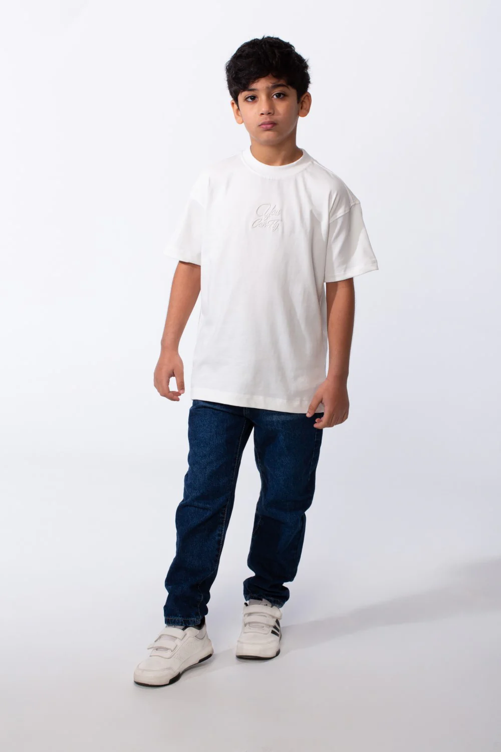Boy's Modern Oversized Front And Back Typography Embroidered Crew Neck Short Sleeves All Day Comfort T-Shirt Tomato Store - Image 7