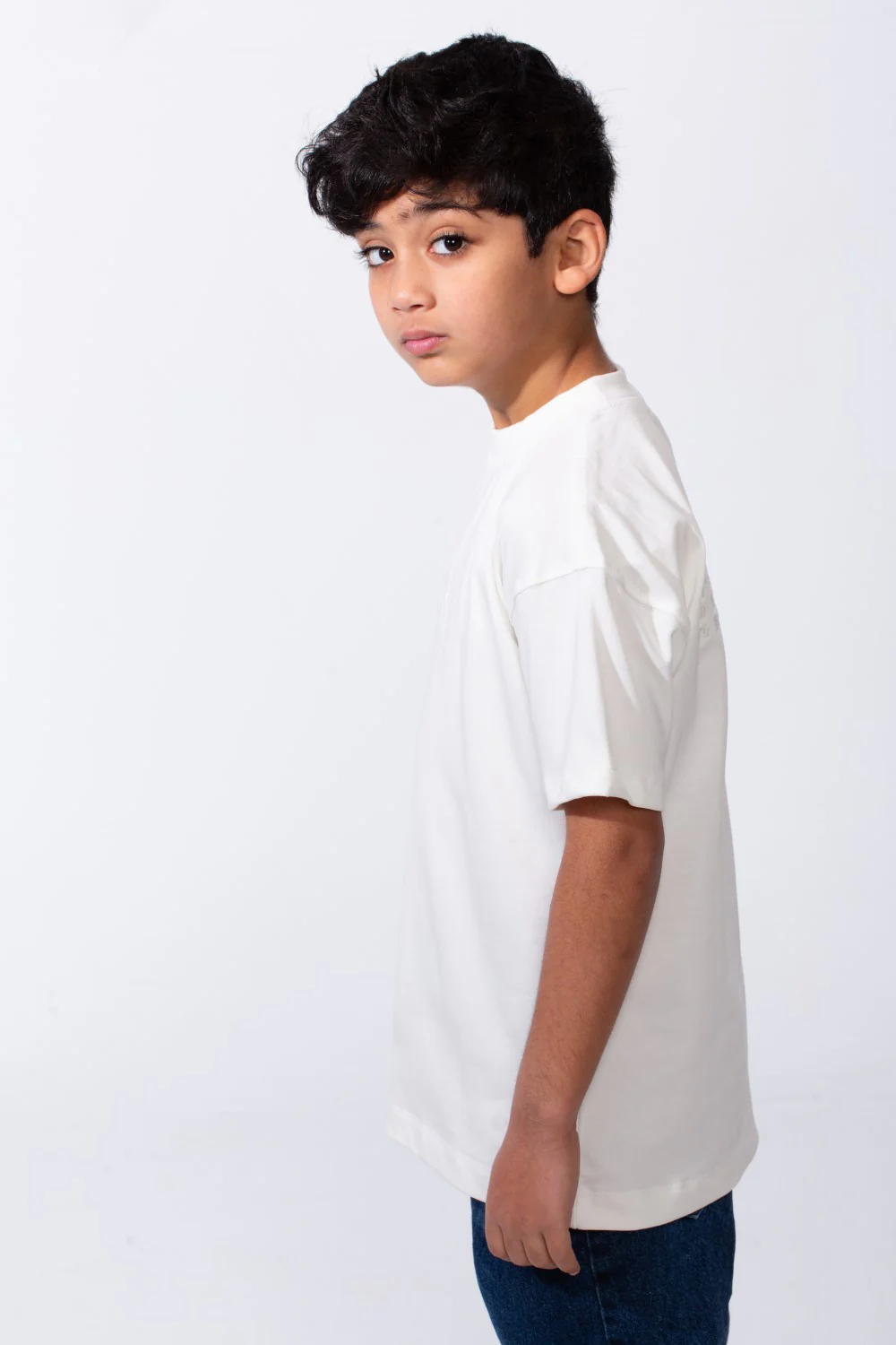 Boy's Modern Oversized Front And Back Typography Embroidered Crew Neck Short Sleeves All Day Comfort T-Shirt Tomato Store - Image 8
