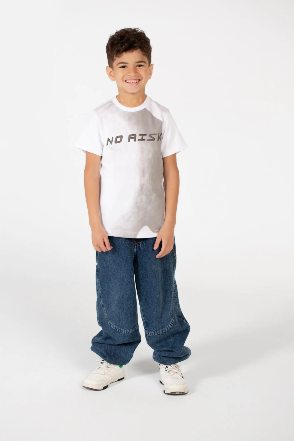 Boy's No Risk Print Half Sleeve T-Shirt - Image 4