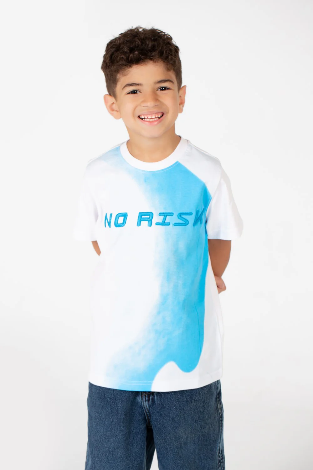 Boy's No Risk Print Half Sleeve T-Shirt - Image 5