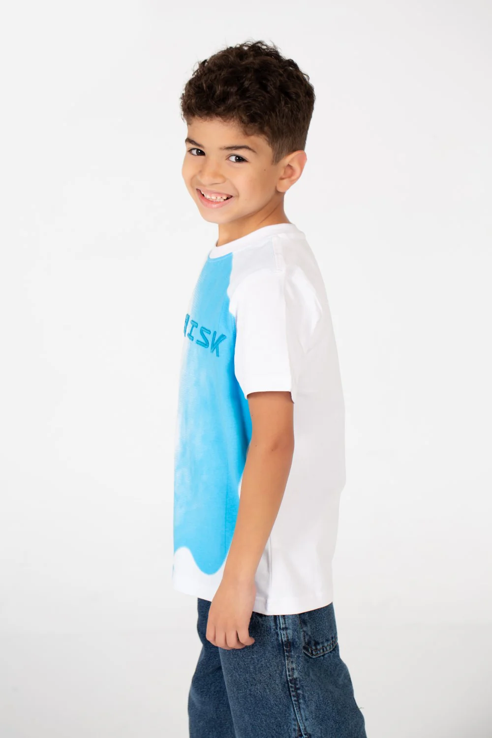 Boy's No Risk Print Half Sleeve T-Shirt - Image 7