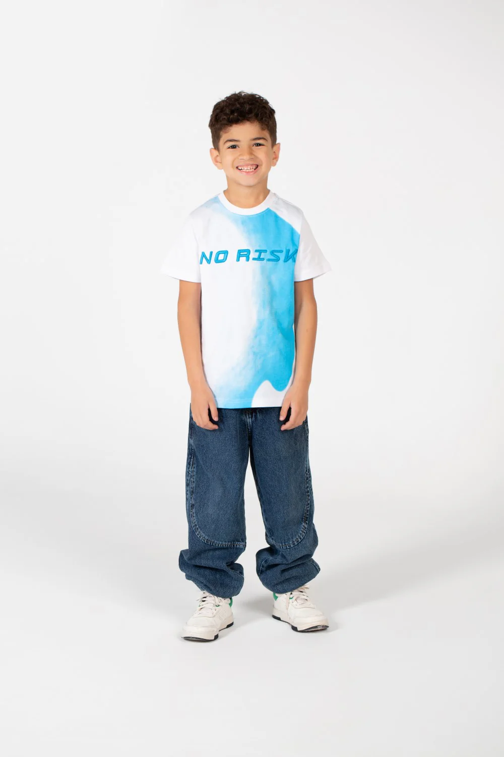 Boy's No Risk Print Half Sleeve T-Shirt - Image 8