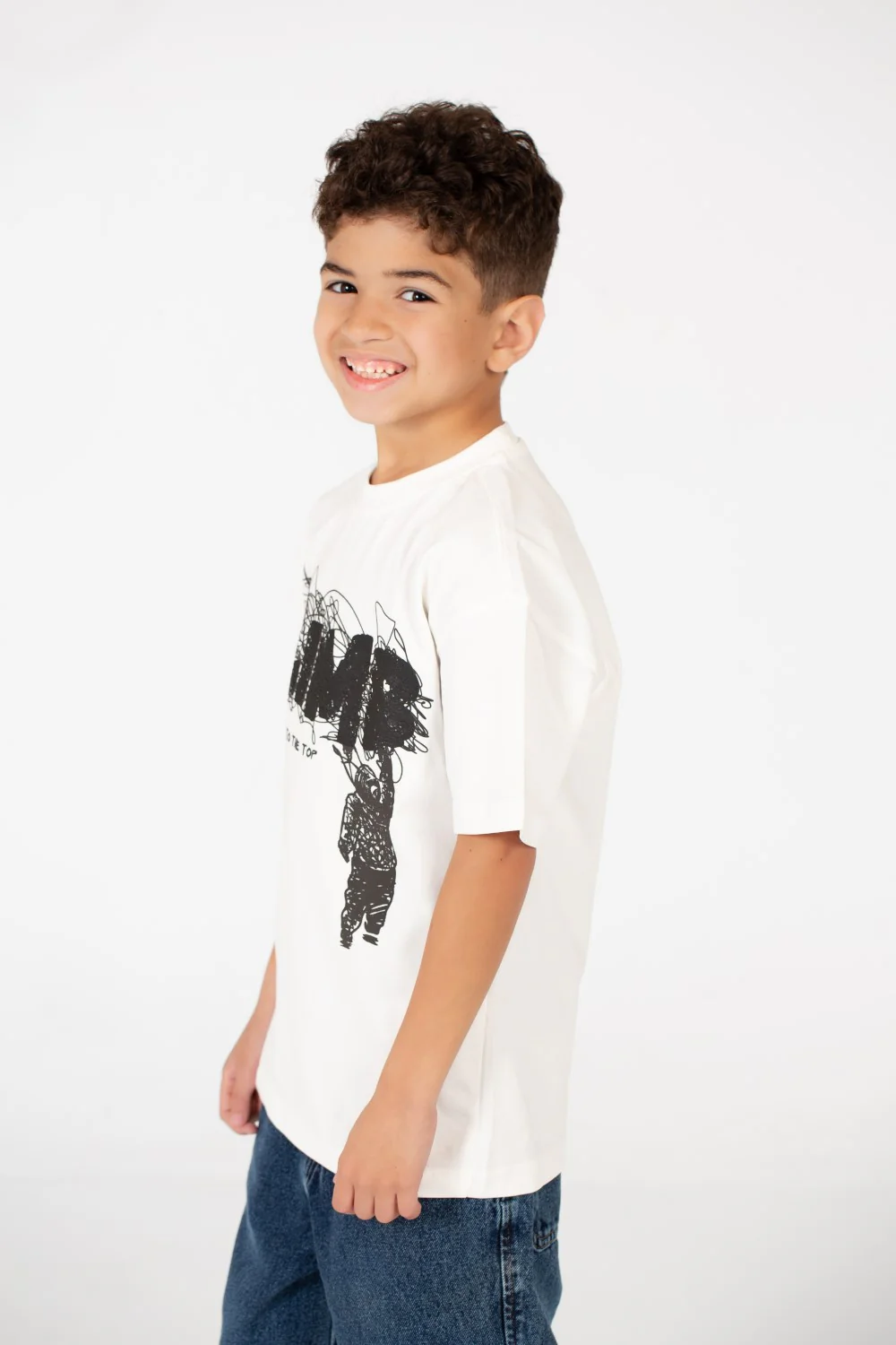 Boy's Oversized Front Print T-shirt - Image 11