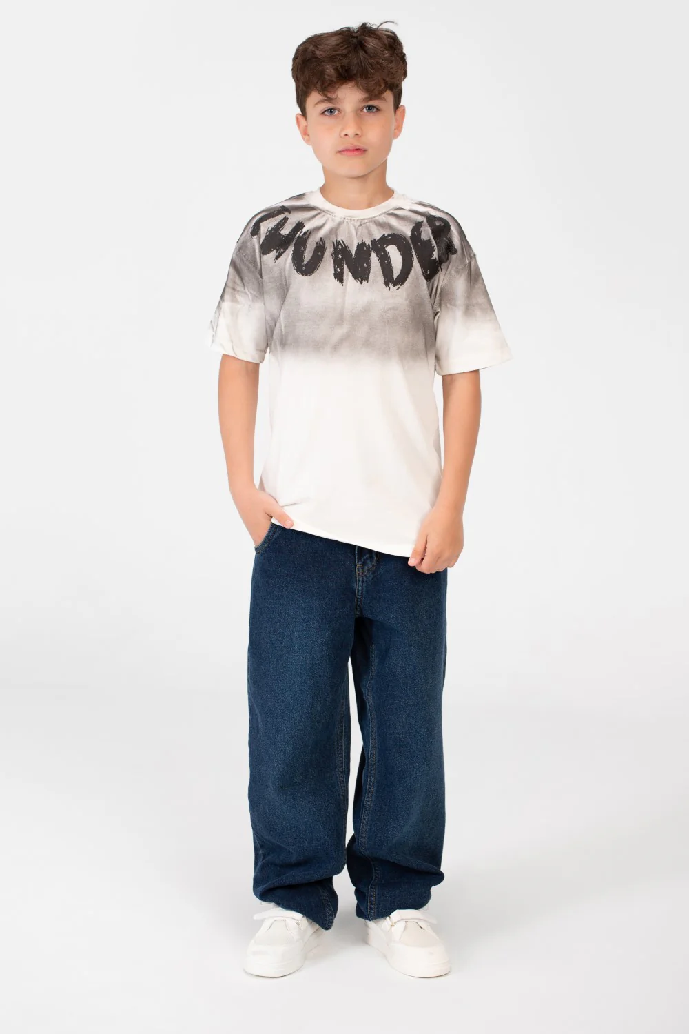 Boy's Oversized Half Sleeved Printed T-shirt - Image 8