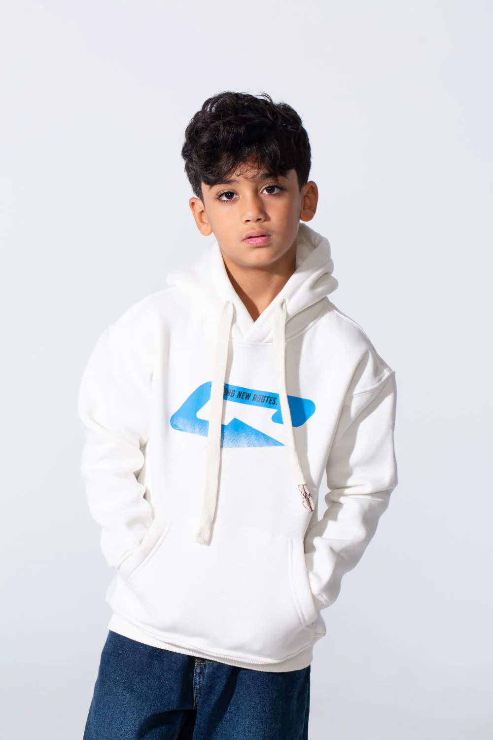 Boy's Oversized Melton Hooded Sweatshirt - Image 5