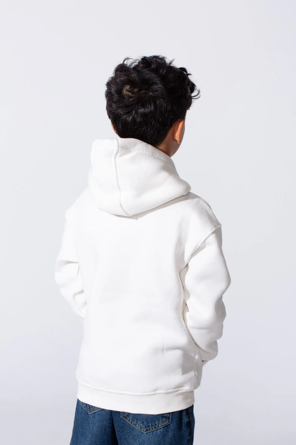 Boy's Oversized Melton Hooded Sweatshirt - Image 6