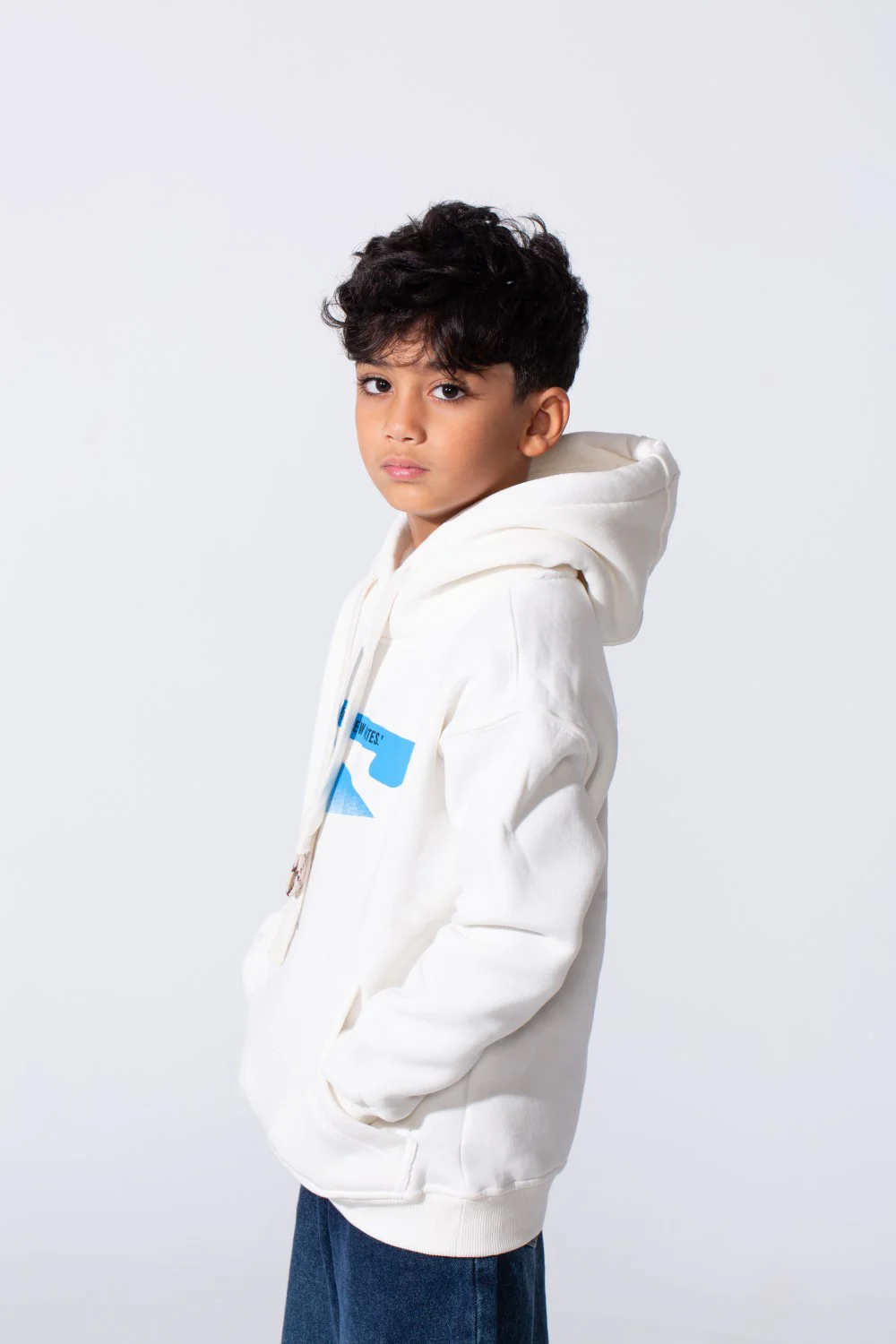Boy's Oversized Melton Hooded Sweatshirt - Image 7