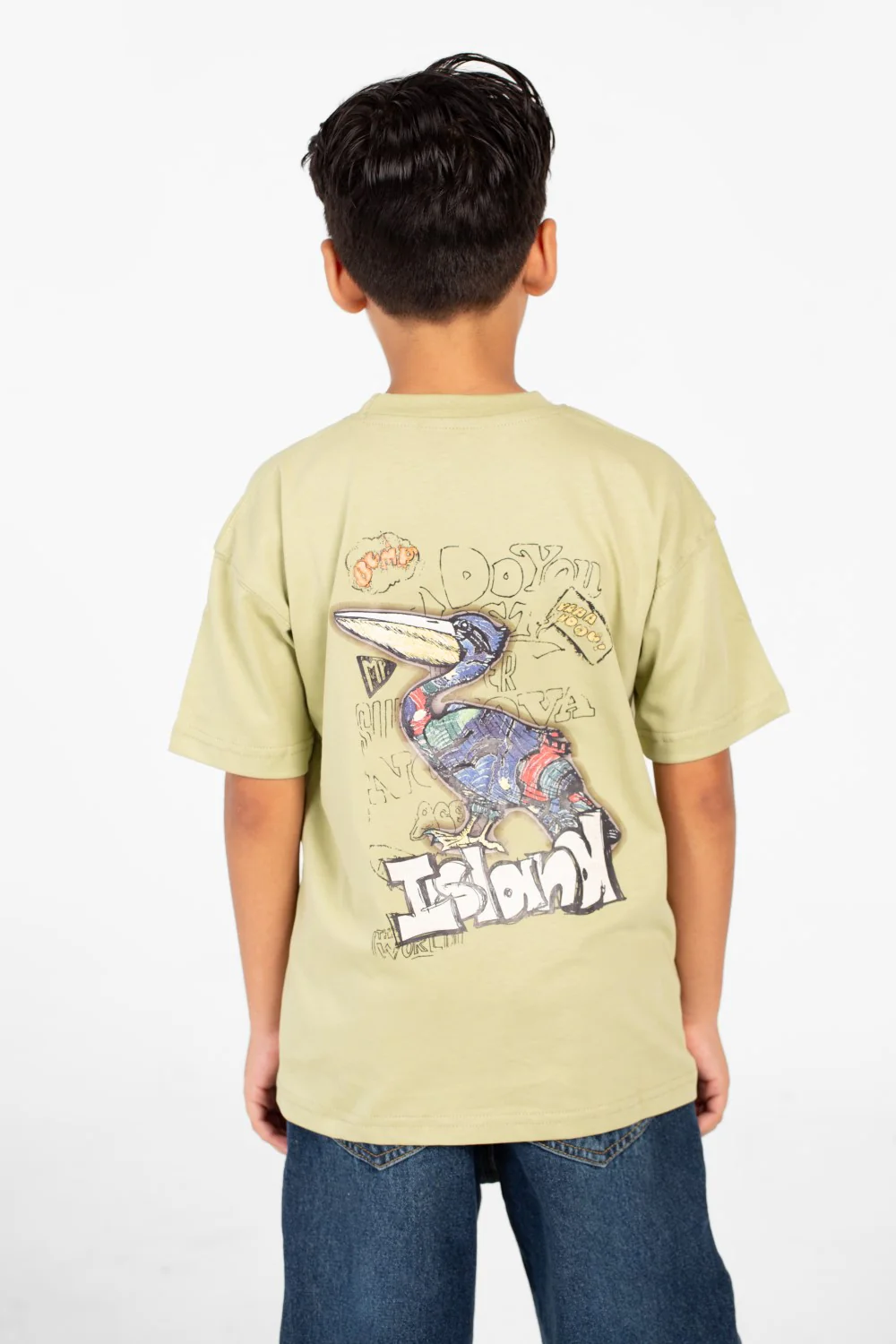 Boy's Oversized Printed Round Neck Half Sleeve Fashion T-Shirt - Image 10