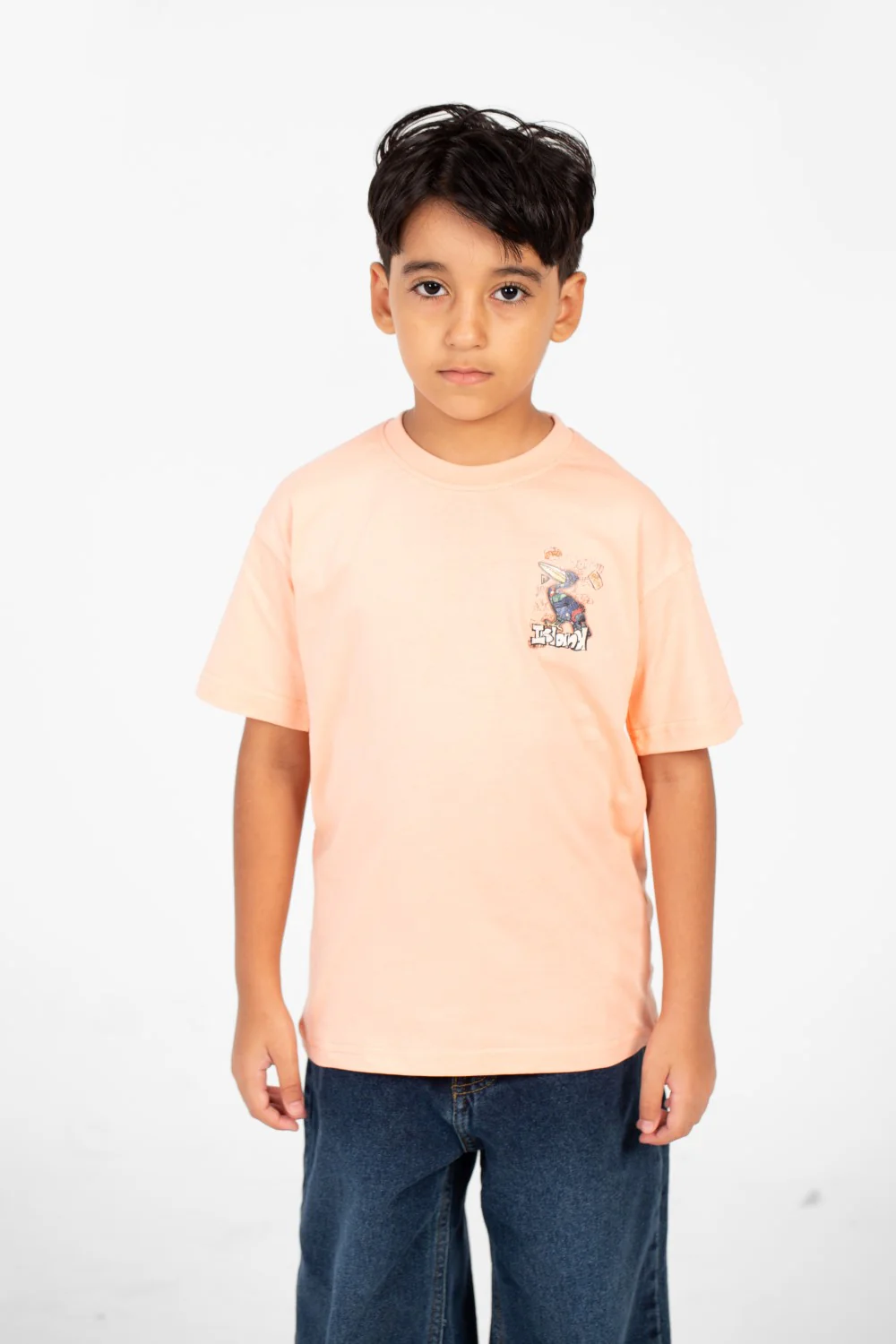 Boy's Oversized Printed Round Neck Half Sleeve Fashion T-Shirt - Image 13