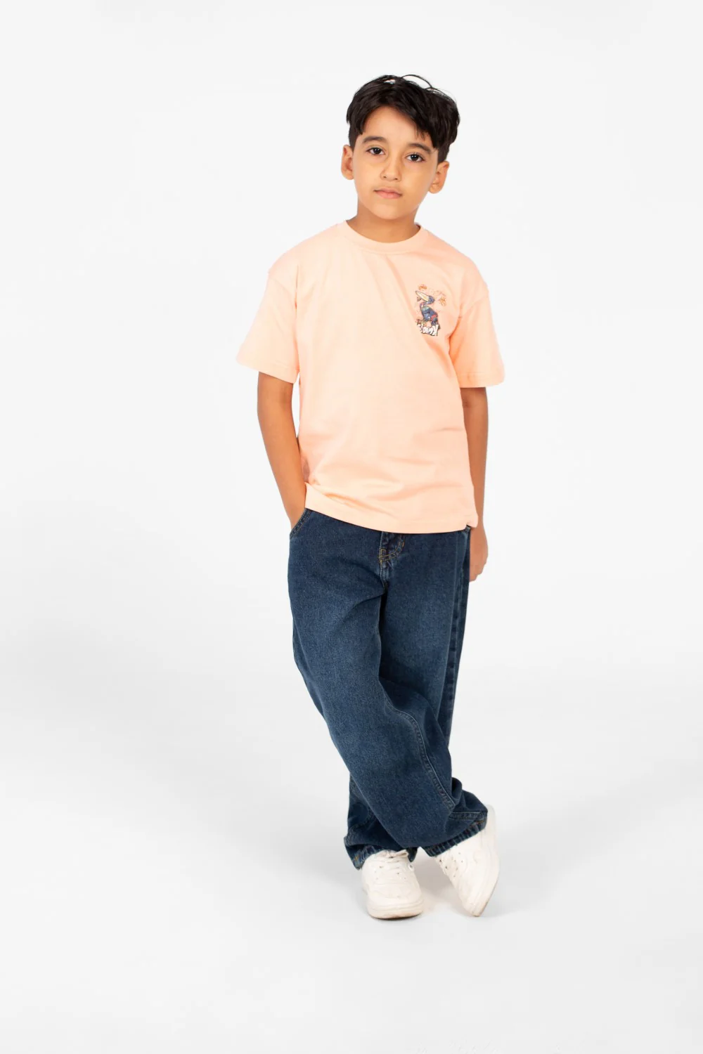 Boy's Oversized Printed Round Neck Half Sleeve Fashion T-Shirt - Image 16