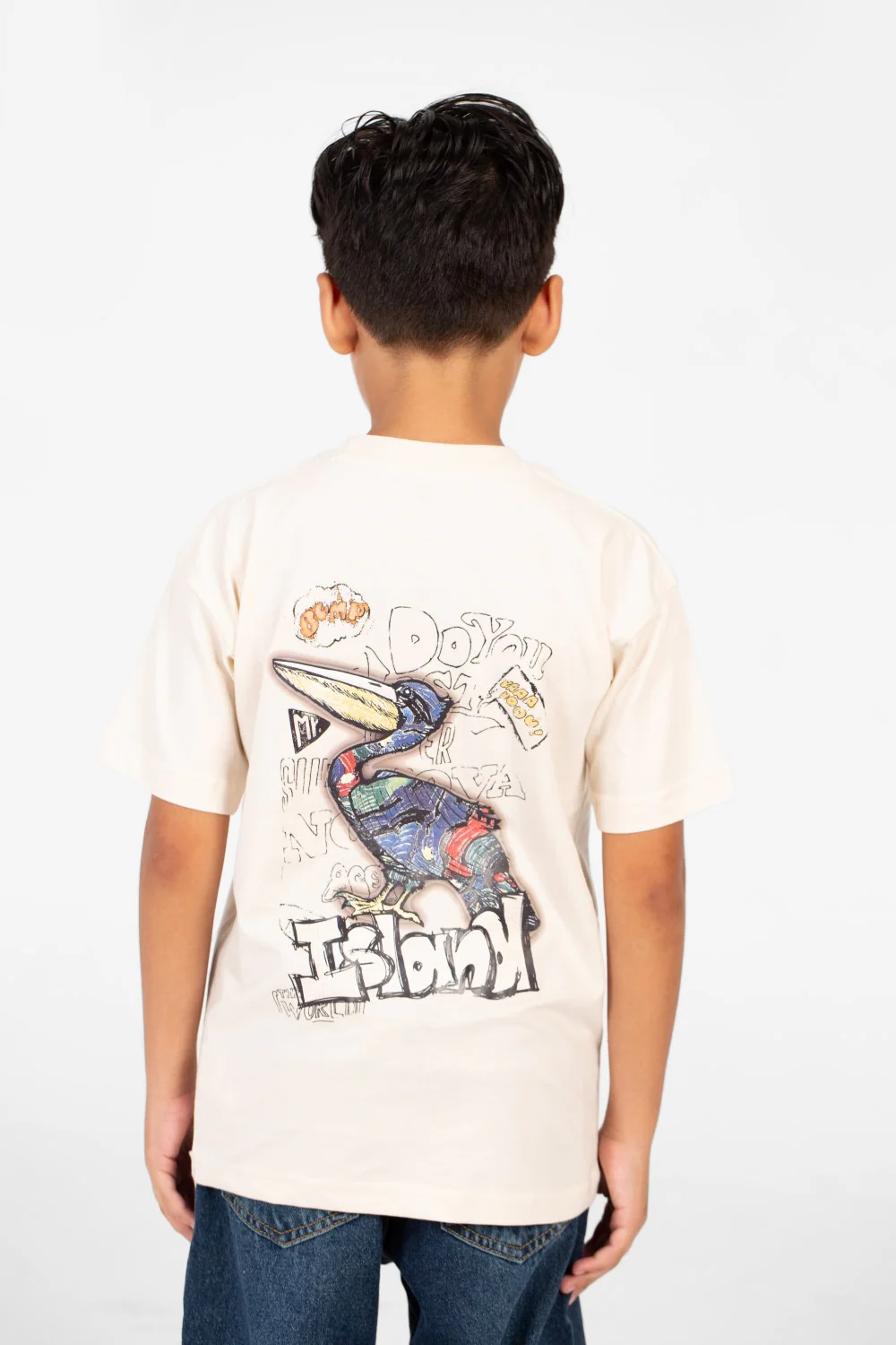 Boy's Oversized Printed Round Neck Half Sleeve Fashion T-Shirt - Image 2