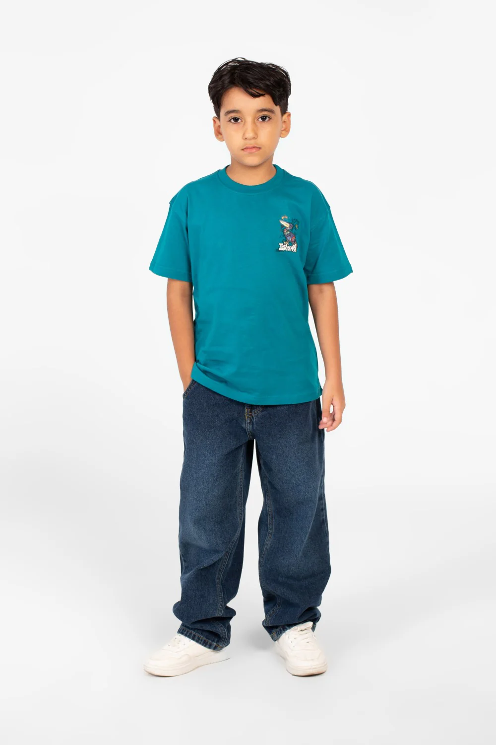 Boy's Oversized Printed Round Neck Half Sleeve Fashion T-Shirt - Image 8