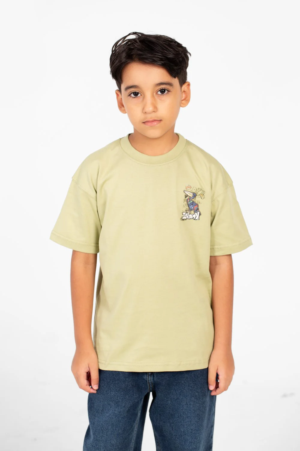 Boy's Oversized Printed Round Neck Half Sleeve Fashion T-Shirt - Image 9