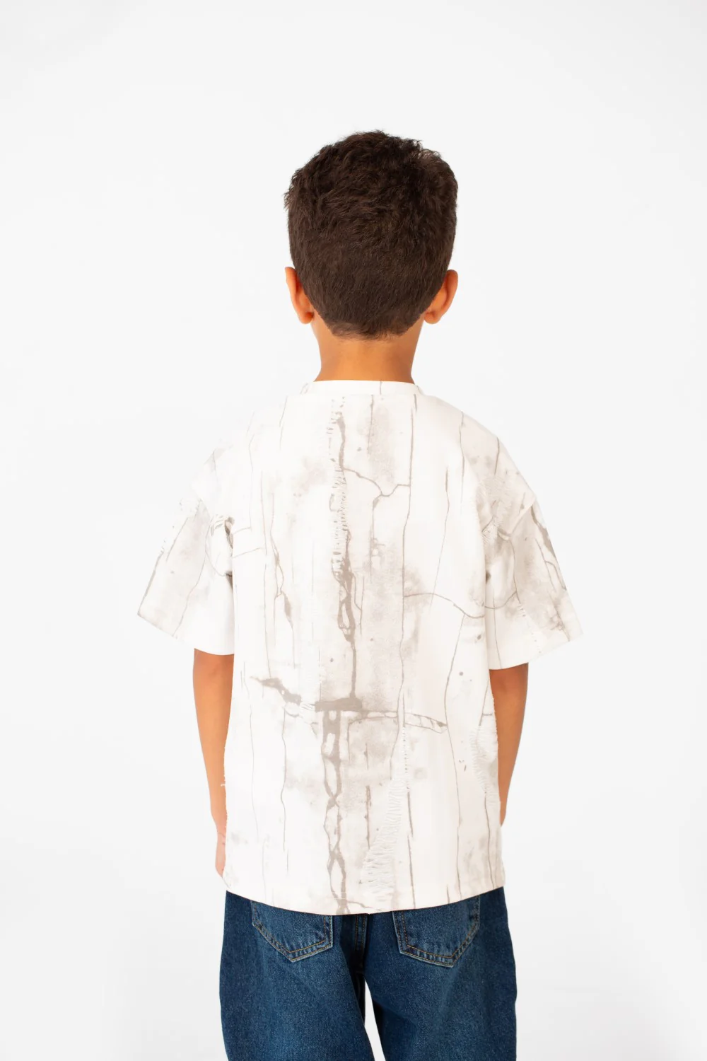 Boy's Oversized Printed Round Neck Short Sleeve T-shirt - Image 10