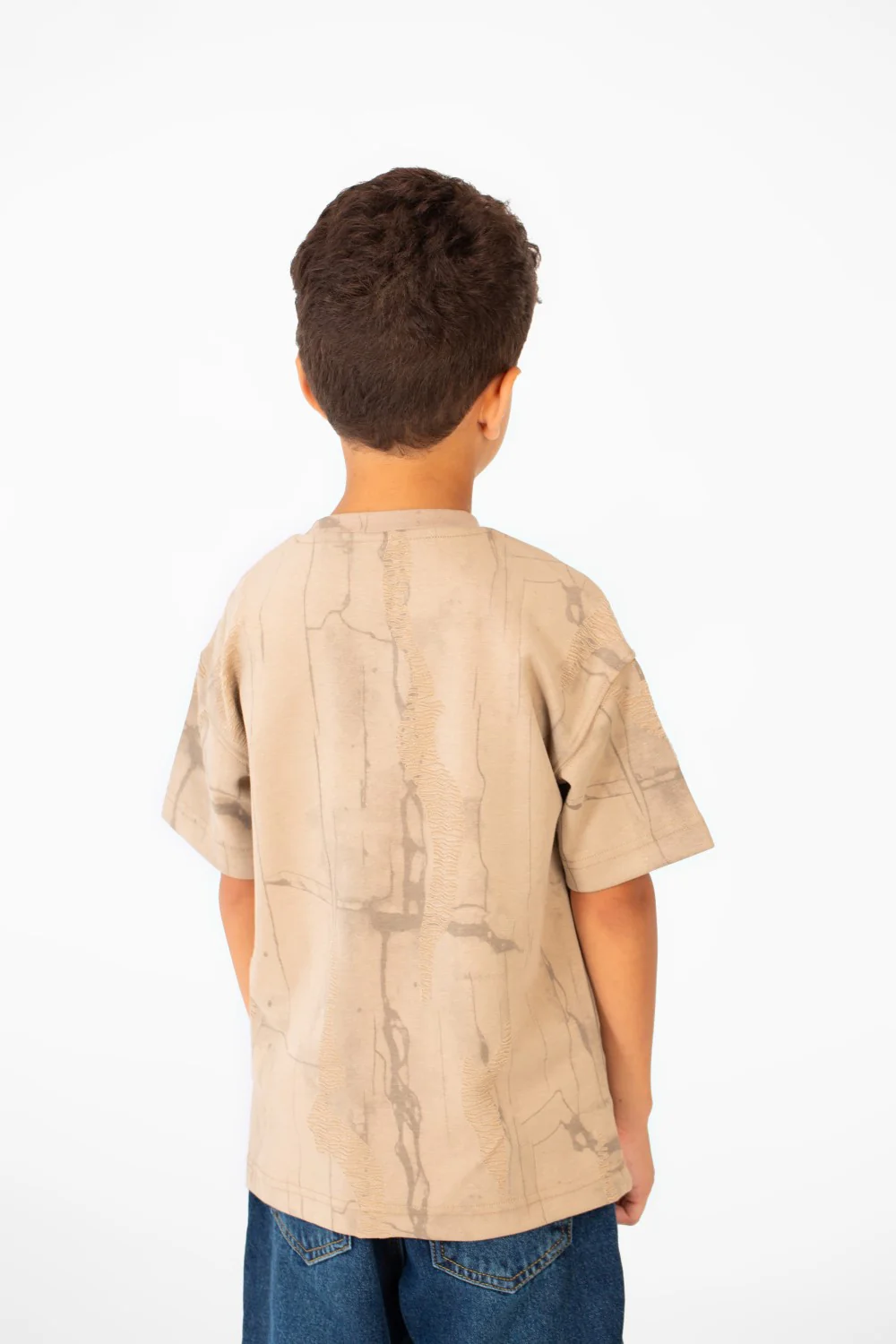 Boy's Oversized Printed Round Neck Short Sleeve T-shirt - Image 6