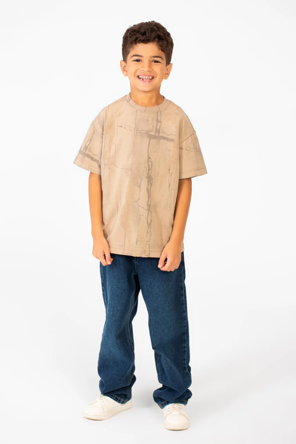 Boy's Oversized Printed Round Neck Short Sleeve T-shirt - Image 8