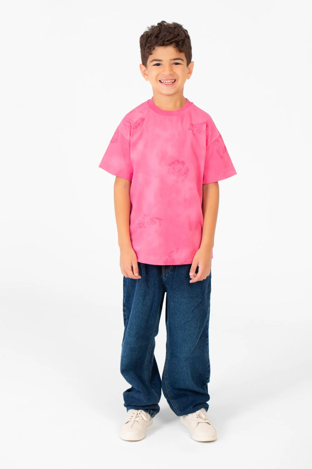 Boy's Oversized Short Sleeve Printed Crew Neck T-Shirt - Image 12
