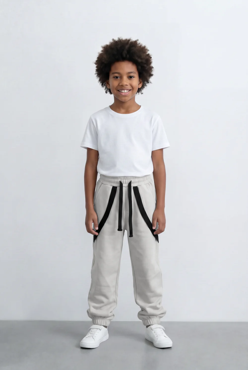 Boy's Oversized Sweatpants Contrast Trim & Drawstring Cozy Casual Comfort Tomato Store - Image 19