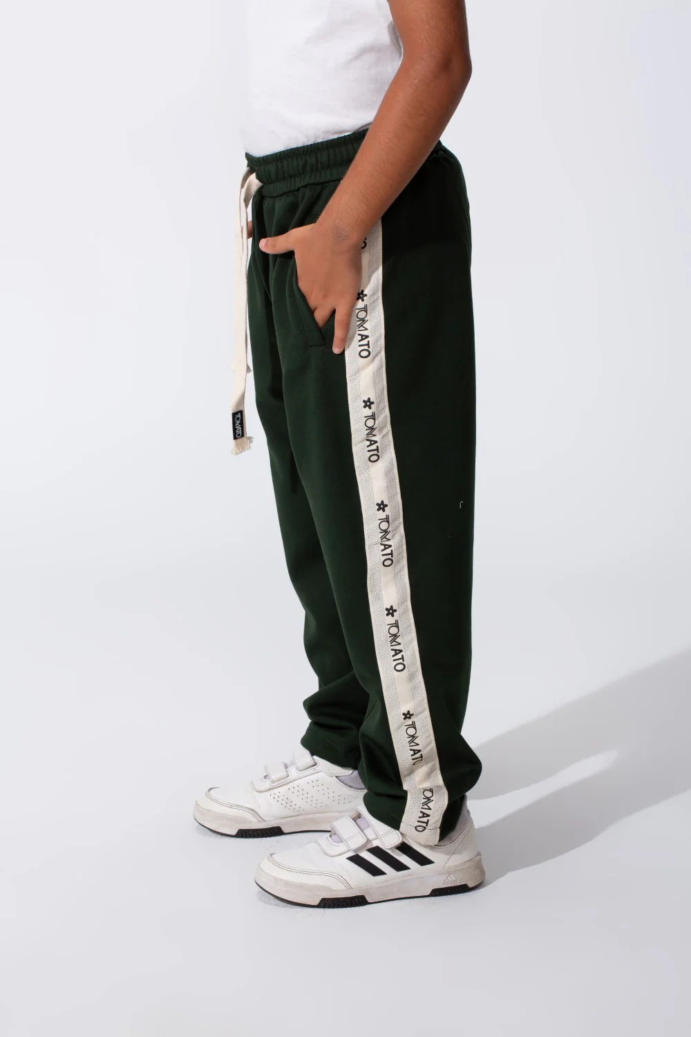 Boy's Oversized Sweatpants With A Tomato Stripe On The Side And Pockets - Image 8