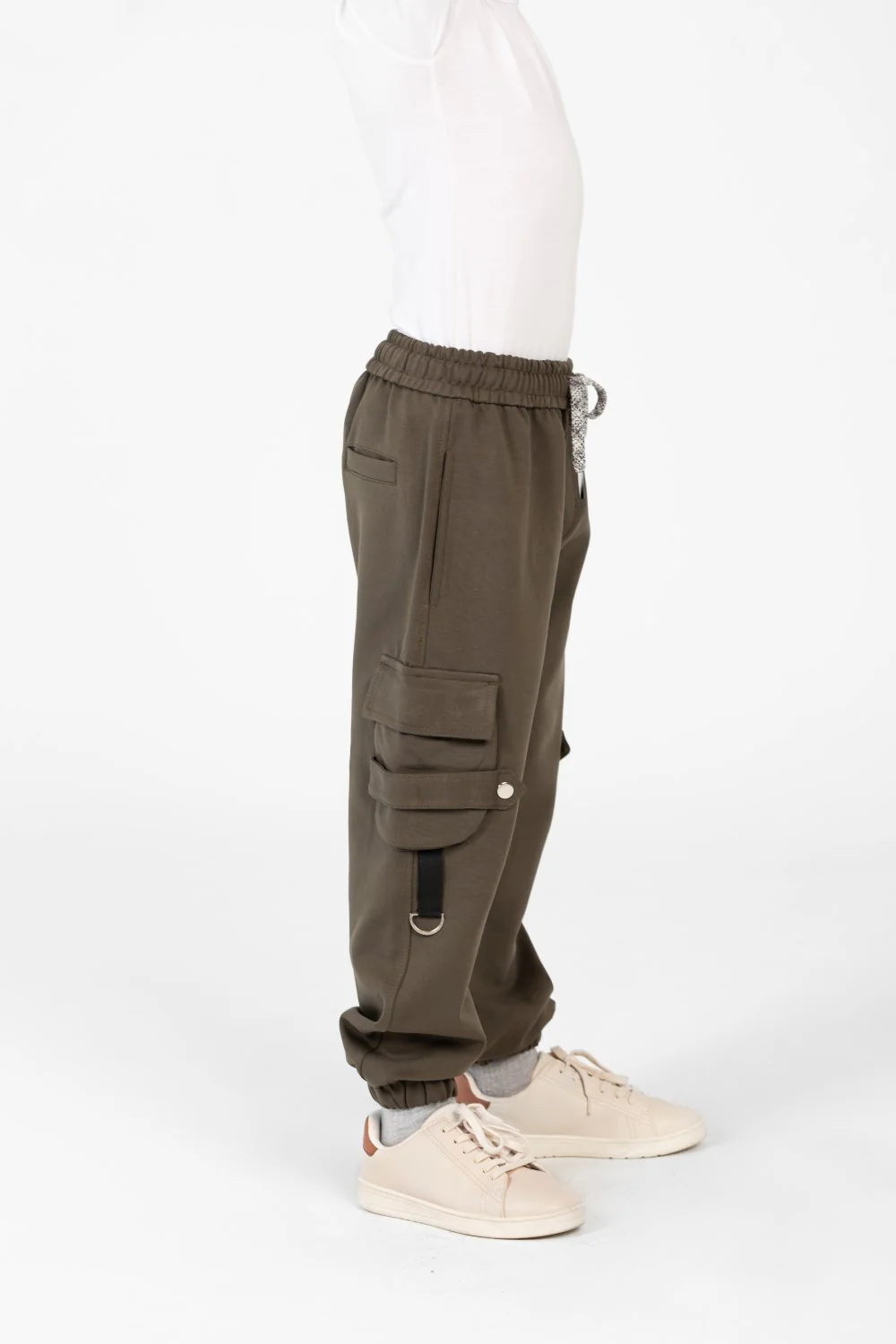 Boy's Oversized Sweatpants With Elastic Waistband And Side Pockets - Image 11