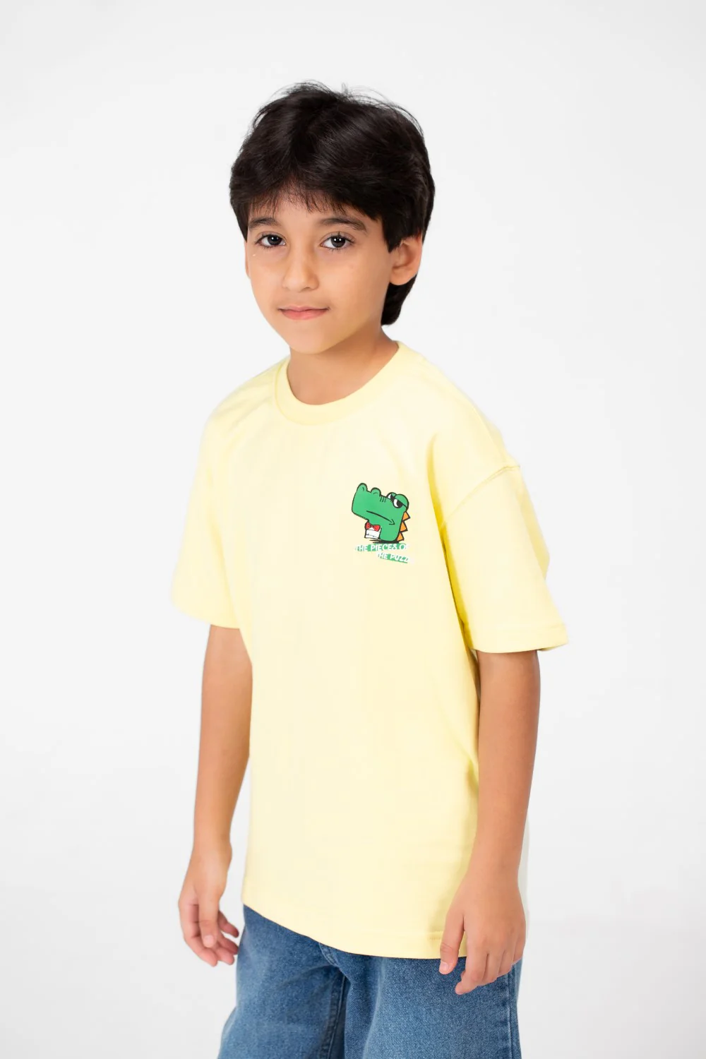 Boy's Oversized T-shirt With Front Print - Image 11