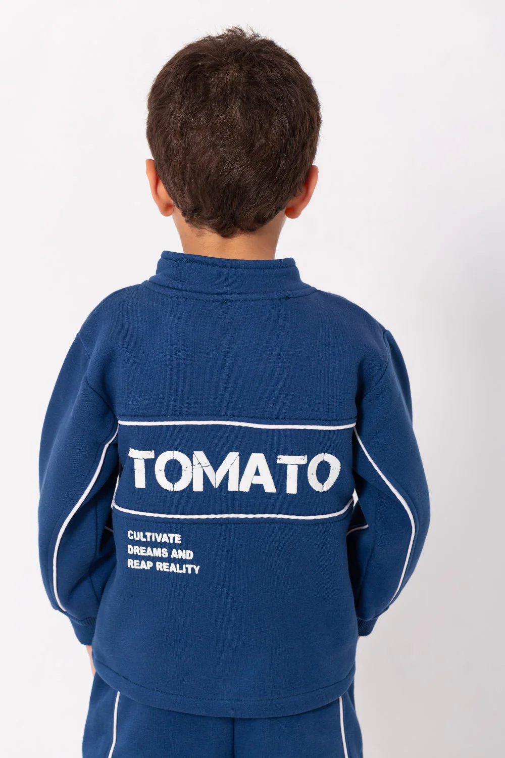 Boy's Padded Front & Back Printed Made Of Melton Training Suit - Image 5