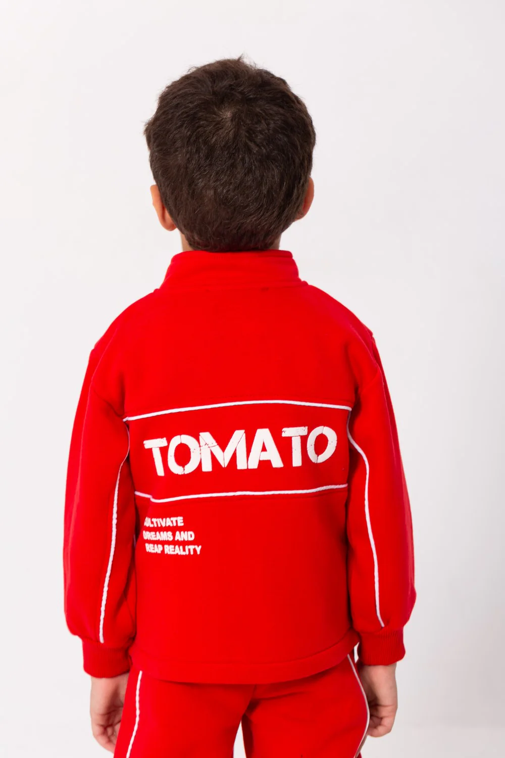 Boy's Padded Front & Back Printed Made Of Melton Training Suit - Image 8