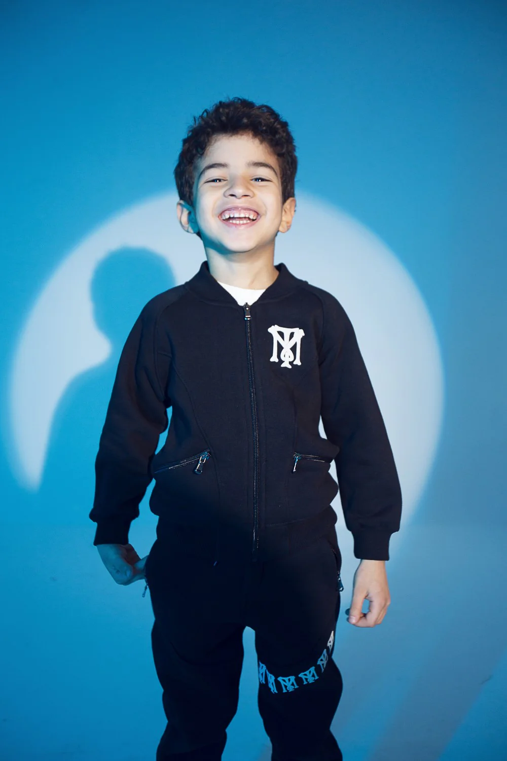 Boy's Padded Front Printed Made Of Comfort Melton Training Suit
