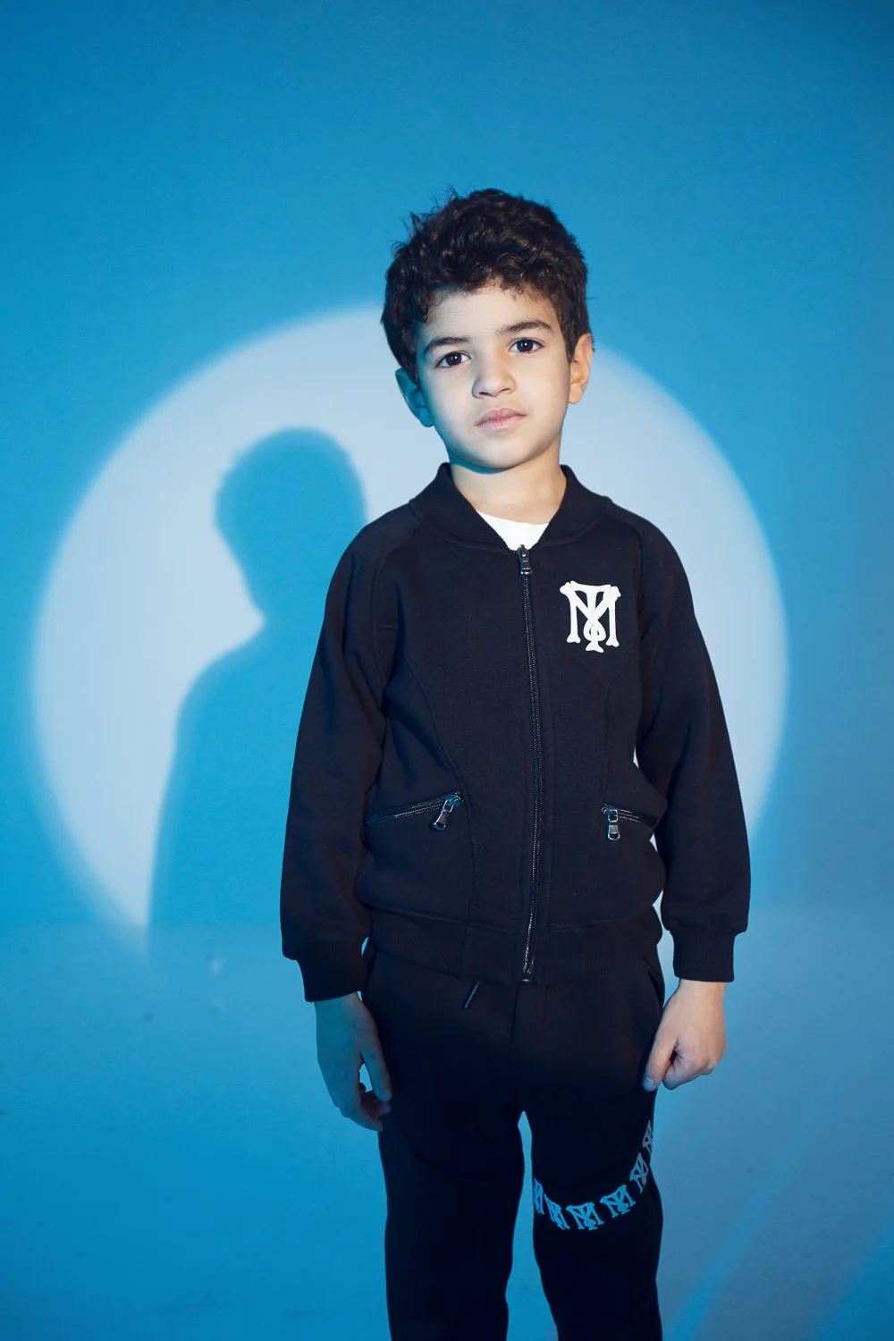 Boy's Padded Front Printed Made Of Comfort Melton Training Suit - Image 2