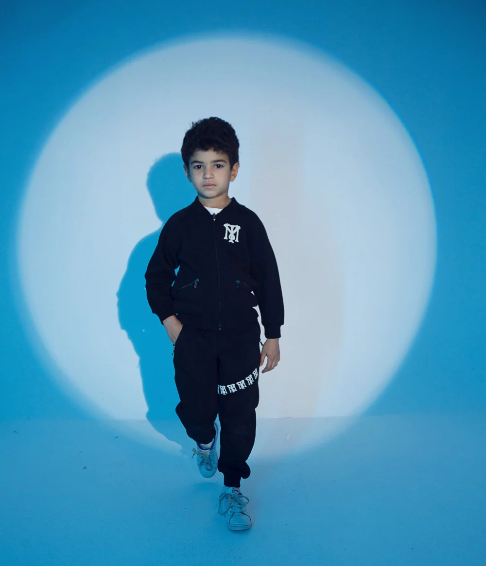 Boy's Padded Front Printed Made Of Comfort Melton Training Suit - Image 3