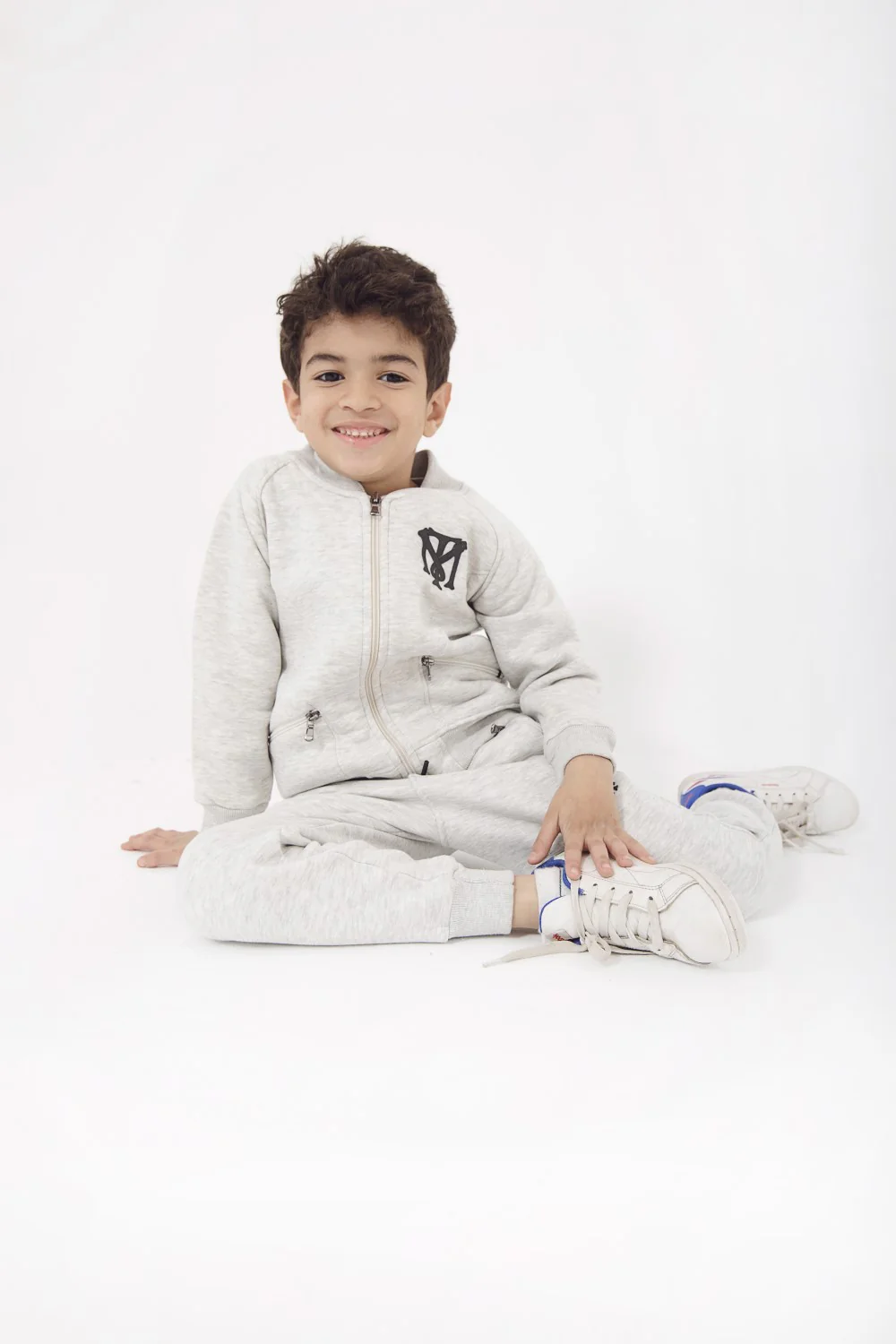 Boy's Padded Front Printed Made Of Comfort Melton Training Suit - Image 5