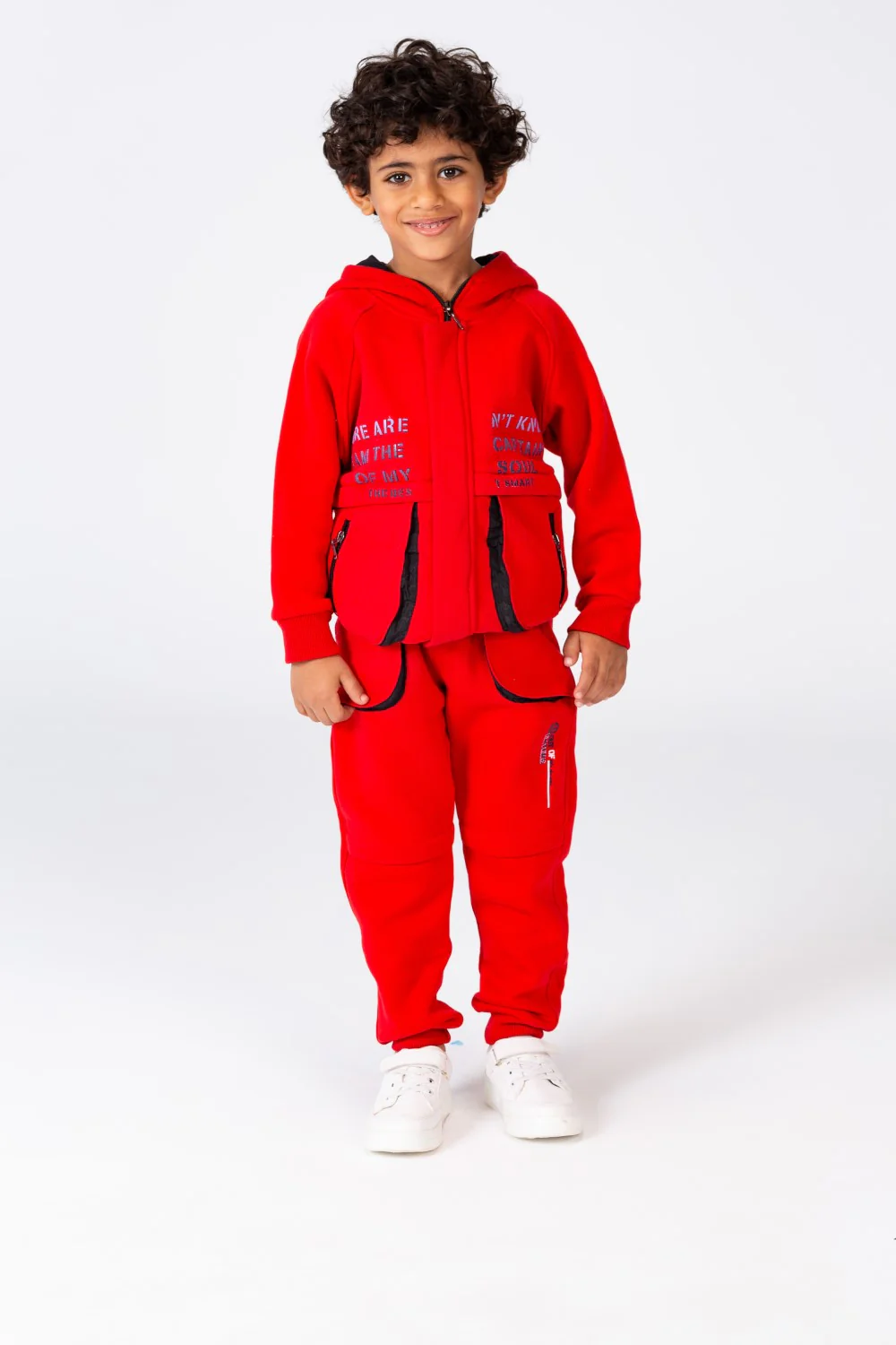 Boy's Padded Front & Sleeves Printed Made Of Comfort Melton Training With Front Pockets - Image 9