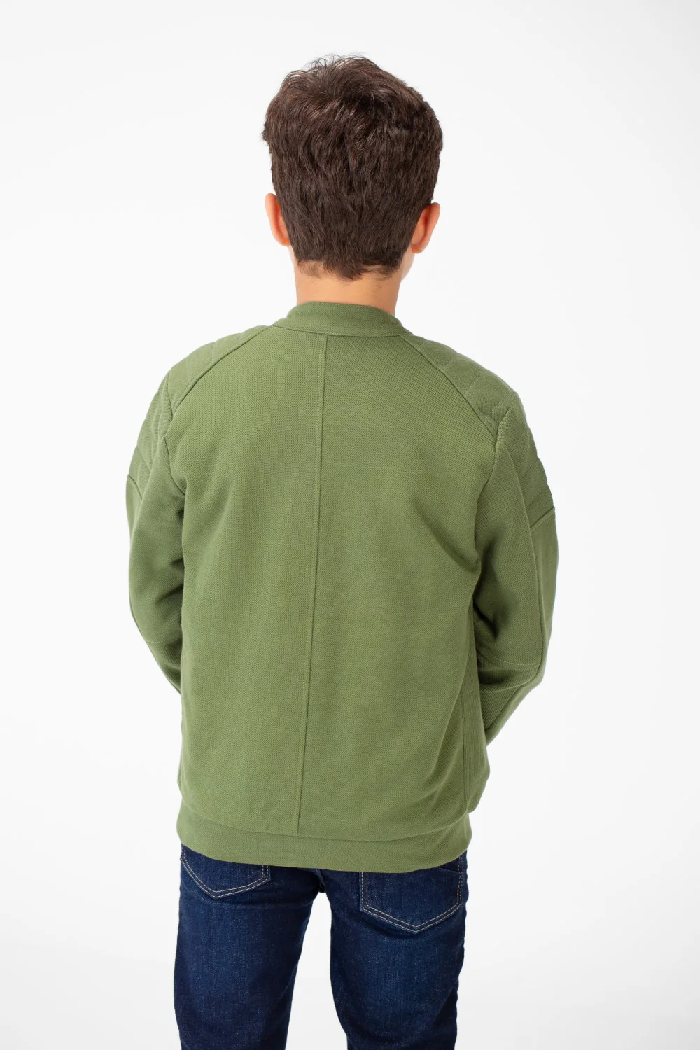 Boy's Padded Gabardine Jacket With Full Zipper Closure - Image 38